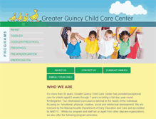 Tablet Screenshot of greaterquincychildcare.com